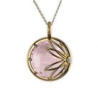 Enraptured Collection Rose Quartz 18K Gold Pendant