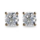2ct Round Brilliant Cut Diamond 18K Gold Stud Earrings