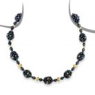 Blackberry Pearl Cluster 14K Gold Necklace