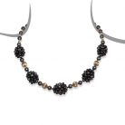 Blackberry Pearl Cluster 14K Gold Half Necklace