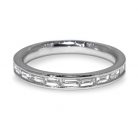 0.40ct Baguette Cut Diamond Half Eternity Style Platinum 950 Band