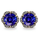 Tudor Rose 2ct Tanzanite 18K Gold Stud Earrings