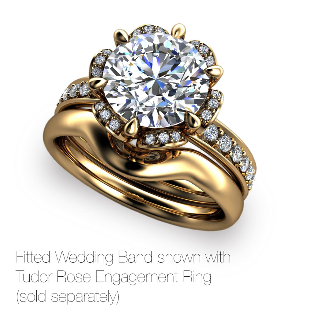 Fitted Wedding Band for Tudor Rose Ring